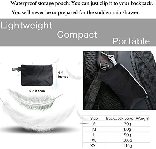 Frelaxy Hi-Visibility Backpack Rain Cover with Reflective Strip 100% Waterproof Ultralight Backpack Cover, Storage Pouch, Anti-Slip Cross Buckle Strap, for Hiking, Camping, Biking, Outdoor, Traveling - Image 5