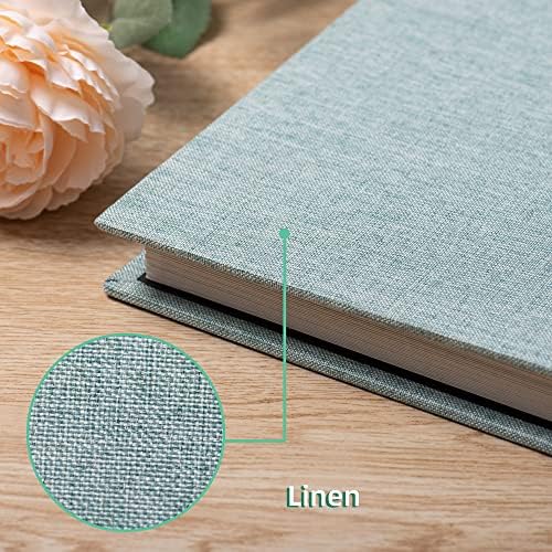 Large Photo Album Self Adhesive Scrapbook Album for 4×6 5×7 8×10 Pictures DIY Magnetic Linen Cover Album 40 Pages for Family Wedding Gifts with Metal Pen and Plastic Board - Image 4