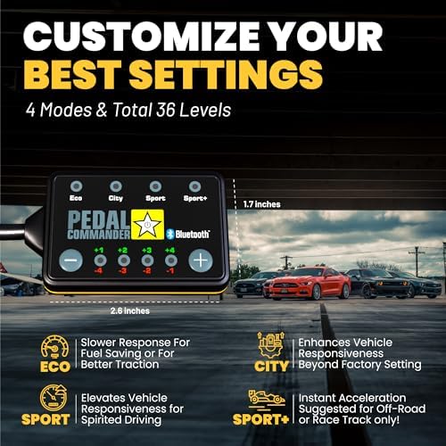 PEDAL COMMANDER for Toyota Hilux 2005-2015 Throttle Response Controller - Plug-and-Play, 4 Driving Modes, App Control, Off-Road Throttle Controller Performance Mods, Hilux TRD Parts - Image 3