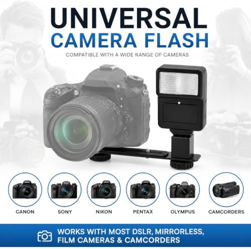 Tronixpro Digital Camera Flash with Shoe Bracket for Sony, Nikon, Canon, Pentax, Olympus & More Cameras & Camcorders - Image 2