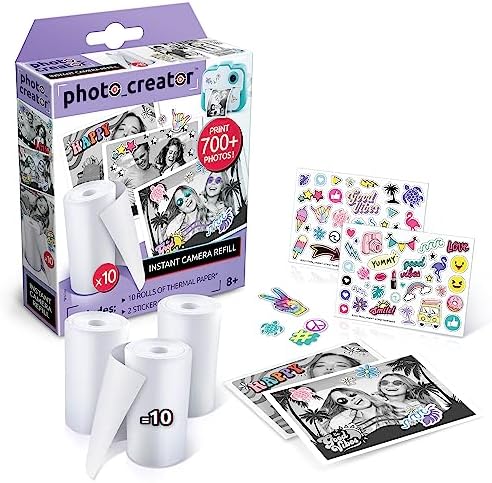 Canal Toys Photo_Creator Instant Print Camera Refill set- includes 10 rolls of white thermal paper and 2 sticker sheets by CanalToysUSALtd