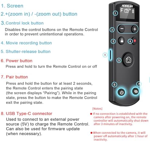 Remote Control for Fujifilm Camera, USB-C Rechargeable Wireless Shutter - Image 6