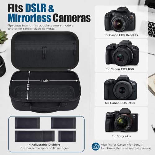 Camera Case for Canon EOS Rebel T7/R50/R100/for Sony a7iv/Mirrorless - Image 3