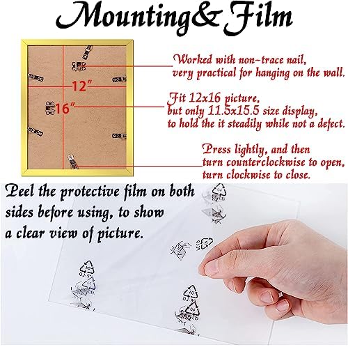 Gold 12x16 Picture Frame, Lightweight Sturdy Gallery Wall Decor - Image 5