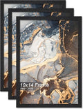 Fxojyvo 10x14 Picture Frame Set of 3 Black Engineered Wood Wall Hanging by Fxojyvo