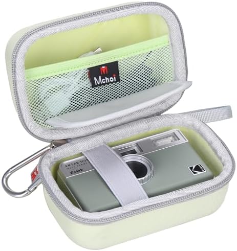 Mchoi Hard Travel Case Suitable for KODAK EKTAR H35 H35N Half Frame Film Camera, Digital Camera Organizer Holders for Kodak Ultra F9 M35 M38 Paper Shoot Camera, 35mm Film Rolls, Case Only, Green - Image 3