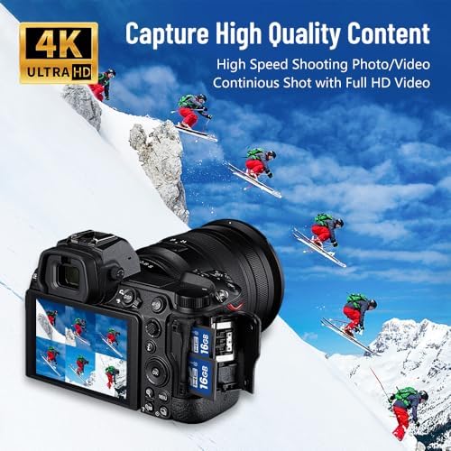 16GB SD Card, 5 Pack SDHC Memory Cards UHS-I U1 Class 10 High-Speed Full HD Video Compatible with Digital Point-and-Shoot Cameras, HD Camcorders, DSLR and PC, 16GB(5pc) - Image 4