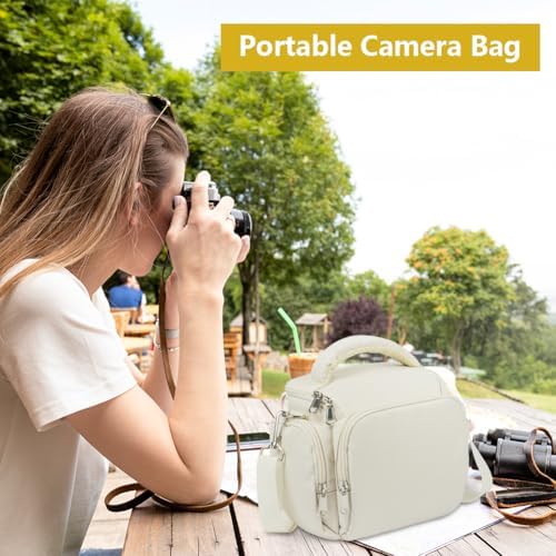 Ainiv DSLR Camera Bag, Large Waterproof Anti-Shock SLR Camera Case, Beige - Image 7