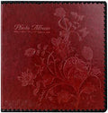 Photo Album Book, Family Album Self Adhesive Scrapbook, Leather Cover, Holds 3x5, 4x6, 5x7, 6x8, 8x10 Photos (Wine Red) by Unknown