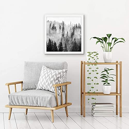 Americanflat 24x24 Poster Frame - White Engineered Wood with Polished Plexiglass - Wide Picture Frame for Vertical or Horizontal Wall Display - Epic Collection - White - Image 4