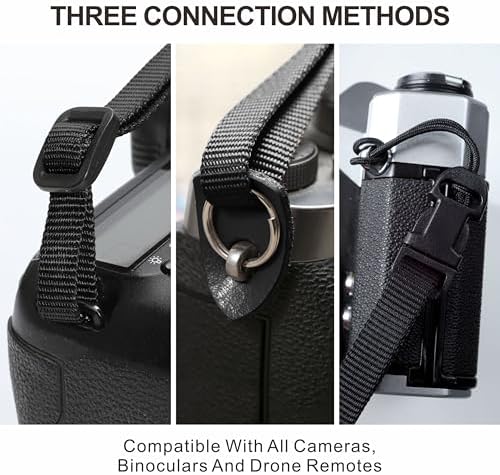 Padwa Lifestyle Yellow Crochet Camera Strap - 2" Full Grain Leather Ends Camera Straps for Photographers, Vintage Embroidered Cotton Soft Suede Fabric Padded Strap with Quick Release fits All Cameras - Image 4