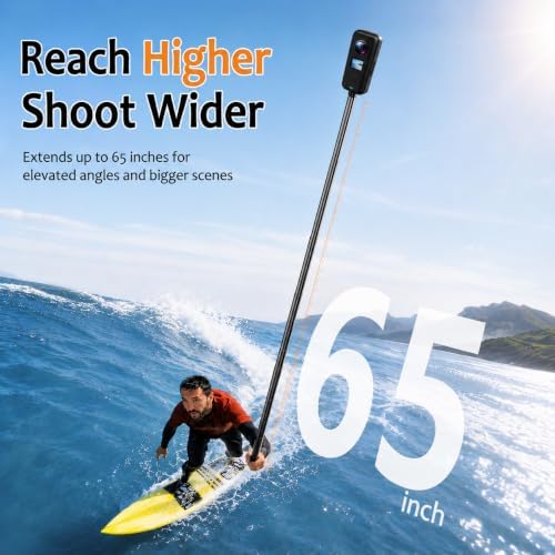 UBeesize 65” Auto-Open Invisible Selfie Stick Tripod for Insta360 X5/X4/X3 - Image 3