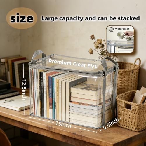 1 Pack Clear Comic Book Storage Container, Gray - Image 2