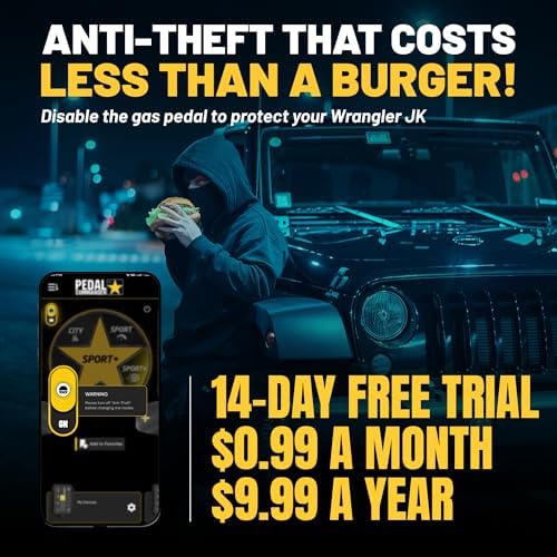 PEDAL COMMANDER for Jeep Wrangler JK 2007-2018 Throttle Response Controller - Anti-Theft, 4 Modes 36 Settings, Wireless Control, Plug-and-Play - Trail & Rock Crawling Upgrade - Image 4