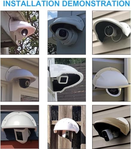 Universal Sunshade Rainshade Cameras Cover Shield, Security Cam Protective Roof Compatible with Hikvision/Nest/Ring/Arlo/Dome/Bullet (Sun Rain Cover(1PCS Black)) - Image 6