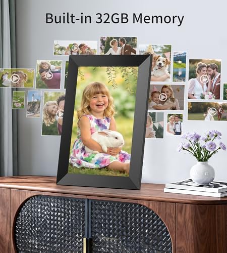 Uhale 10.1" Digital Picture Frame with 32GB Storage Support SD Card, Electronic Photo Frames with 1280x800 HD IPS Touch Screen, Instantly and Securely Share Memories, Send Wishes from Anywhere - Image 3