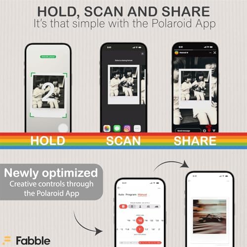 Polaroid Flip Instant Camera White Bundle with Color i-Type Film (8 Photos), Hard Protective Case, 6ft USB Type-C Cable, and Grey Microfiber Cleaning Cloth - Image 6