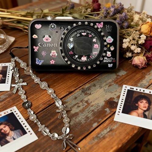 2 Pcs Phone Charm Strap Hand for iPhone Wrist Strap Camera Lanyard Pearl Beaded Cute Chain String Accessories Universal for iPhone 17 Pro 16 15 Samsung Women Girls Keychain Pearl Heart and Butterfly - Image 5