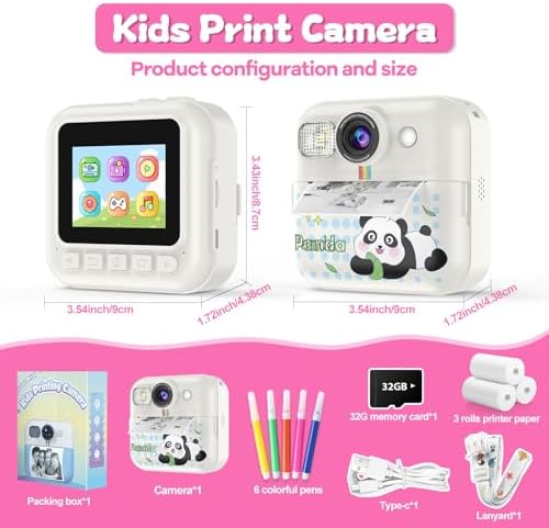 Kids Camera Instant Print, Toddler Camera Toy Birthday Gifts for Girls 3-10 - Image 6