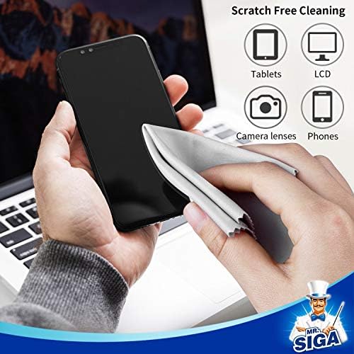 MR.SIGA Microfiber Glasses Cleaning Cloth, Spectacle Cleaner Cloth, 12 Pack - Image 6