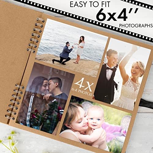 Scrapbook Album, 80 Pages, 11 x 11 Inch, Brown Photo Album, Scrap Book - Image 4