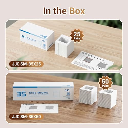 50 Pairs 35mm Slide Film Mounts to Holder 50 Sheets of Film, with Snap-in Design & Precisely Position, Premium Scanning Accessories Worked Well with Most Projectors Scanners Viewer Trays Binder Box - Image 4