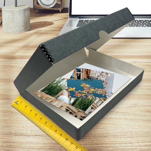 Golden State Art, Clamshell Archival Folio Storage Box 11x17, Gray - Image 3