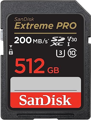 SANDISK 512GB Extreme PRO SDXC UHS-I Memory Card - C10, U3, V30, 4K UHD, SD Card - SDSDXXD-512G-GN4IN by Unknown
