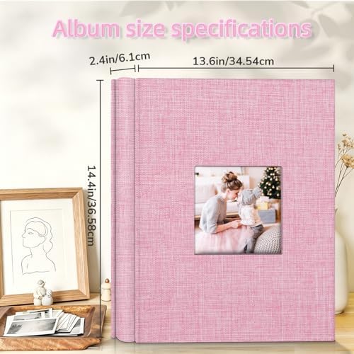 popotop Photo Album 4x6-600 Photos Photo Books with 600 Horizontal and Vertical Pockets,Linen Cover Albums for Family Wedding Anniversary Baby Vacation Pictures - Image 4
