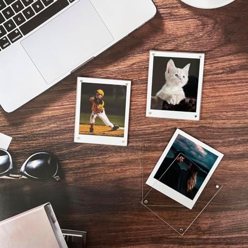 3.5x4.25” Magnetic Polaroid Picture Frame, Fridge Magnet Frame for Polaroid Now i-Type/600/SX-70/OneStep+/Instax Square Wide 300/200/210 Photo [3 Packs 6 Panels] - Image 4