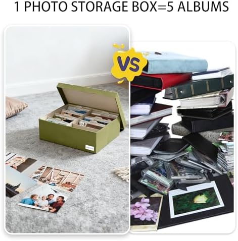 Photo Storage Box 8x10, Decorative Photo Storage Containers With Lid - Image 4