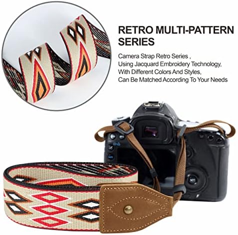 Padwa Lifestyle 2" Wide Classic Crazy Horse Art Cowhide Head Cotton Camera Straps for Photographers - Image 5