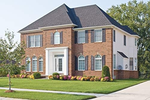 Builders Edge 14.5 in. W x 60 in. H Builders Edge, Standard Cathedral Top Center Mullion, Open Louver Shutters, Includes Matching Installation Spikes (Per Pair), 008 - Clay - Image 4