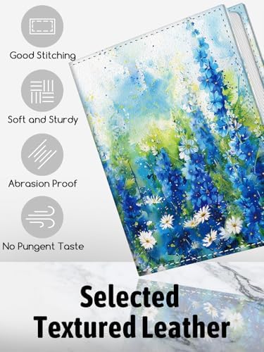 Photo Album 4x6, 56 Pockets Small Picture Book Blue Daisy Flower - Image 3