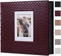 RECUTMS Self Adhesive Photo Album, Leather Scrapbook Album DIY 60 Pages by RECUTMS