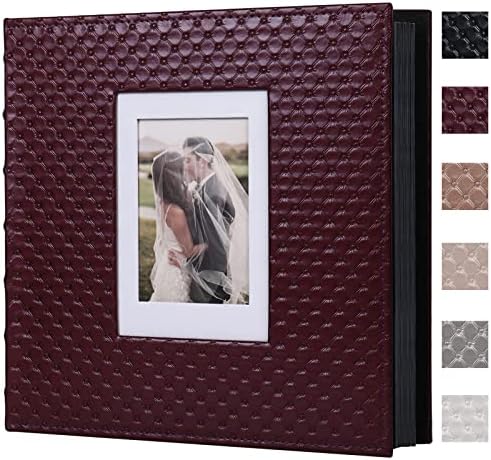 RECUTMS Self Adhesive Photo Album, Leather Scrapbook Album DIY 60 Pages by RECUTMS
