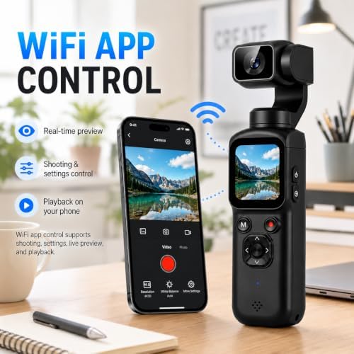 4K Pocket Gimbal Camera with Autofocus and Face Tracking - Image 5
