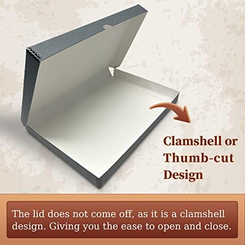 Golden State Art, Clamshell Archival Storage Box 11x17, Gray, Pack of 2 - Image 4