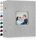 Ejblfe Photo Album 4x6,Linen Cover Slide-in Photo Album Book Can Holds 600 4x6 Photos with 60 Black Sheets for Family,Wedding,Baby and Holiday Pictures (Gray) by EJBLFEPremiumPhotoAlbums