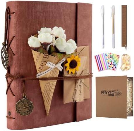 Scrapbook Photo Album 100 Pages, 60 Page Self Adhesive+40 Page Kraft Paper by ALKALO