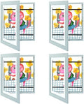 4 Pack 10x12.5 Front-Opening Kids Artwork Frames Changeable (Teal Blue) by GoldenStateArt