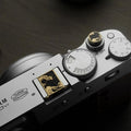 Wave Art Metal Hot Shoe Cover Shutter Button for Fuji X100VI Camera by DBZZ