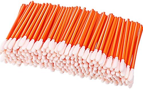 Chinco 200 Pieces Foam Swab Sponge Swab Foam Tips Sponge Stick for Inkjet Printer Print Head Camera Optical Lens Optical Equipment(Orange,3.66 Inch) by Chinco