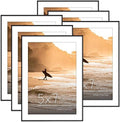 Americanflat 5x7 Picture Frame 6-Pack - Matted to 4x6 - Black by Americanflat