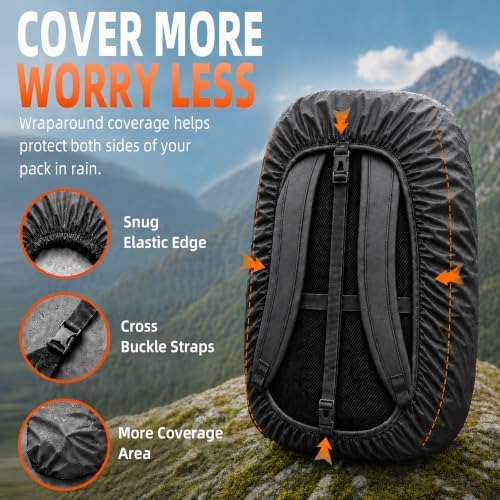 Frelaxy Waterproof Backpack Rain Cover, Pack Covers for Hiking, Travel - Image 4