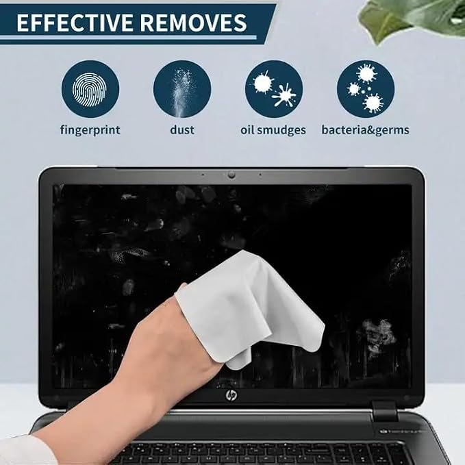 Premium Microfiber Cleaning Cloth in Individual PVC Pouches - Glasses Cleaning Cloth for Eyeglasses, Screens, Phones, Computer, Camera Lens, and Delicate Surfaces (2 x 1Pack) - Image 6