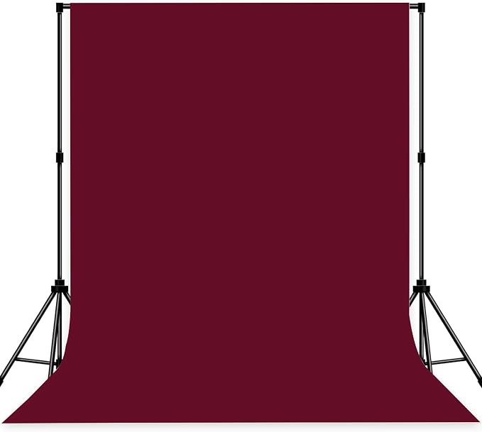 Wine Red Photo Backdrop Professional Photography Background Cloth 6x9ft | Seamless Design eliminates Wrinkle Portrait Photography Wedding Dark Theme Decorations by MIZSYE