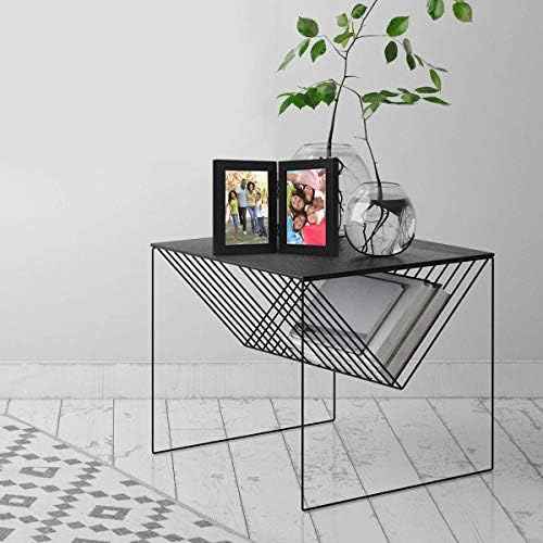 Americanflat Hinged 5x7 Picture Frame with Shatter-Resistant Glass - Double Picture Frames with Engineered Wood - Signature Collection - Photo Frame for Tabletop Display - Black - Image 6