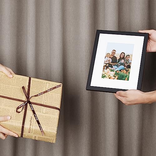 upsimples 8x10 Picture Frame Set of 5, Display Pictures 5x7 with Mat or 8 x 10 Without, Wall Gallery Photo Frames, Black (Pack of 3) - Image 7