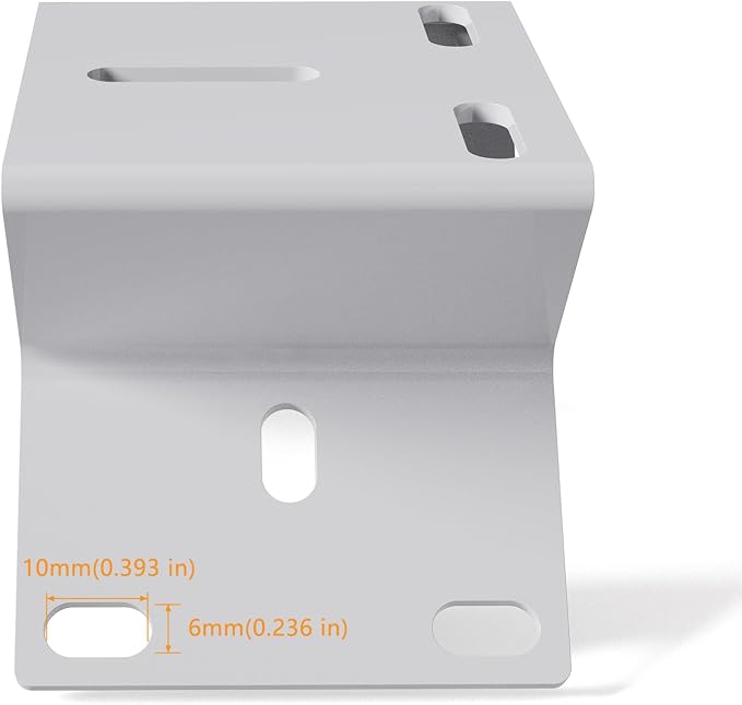 Outdoor Security Camera Corner Mount, White Metal Bracket, 1 Pack | 90-degree clamp, 2.2-4.3 in diameter range, eaves and stairwell placement, hardware included - Image 4